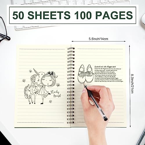 Image of Yahenda 108 Pcs Spiral Notebooks,1 Subject,Wide Ruled, Deep Green
