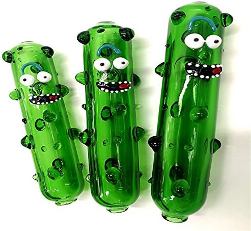 Dalong Glass Pipe for Tabacco Handmade 5 Inch Pickle Rick and Morty Fans