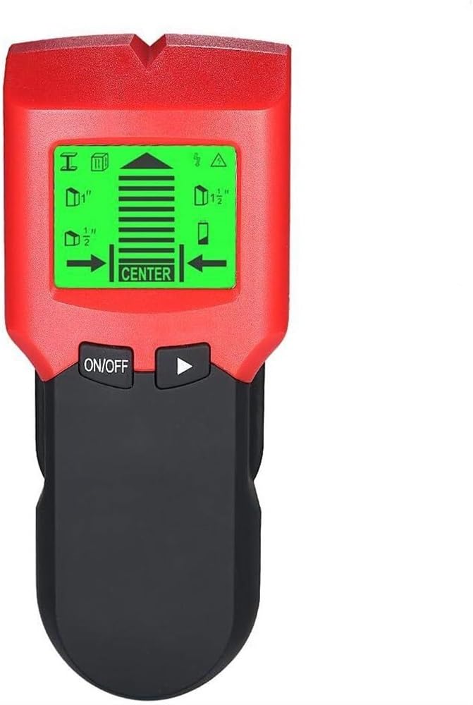 Detector de Pared, escáner de Pared eléctrico 5 en 1, Sensor de Vigas con Advertencia de Sonido y Pantalla LCD Digital for detección de Vigas, Madera, Metal y Cables de CA Vivos