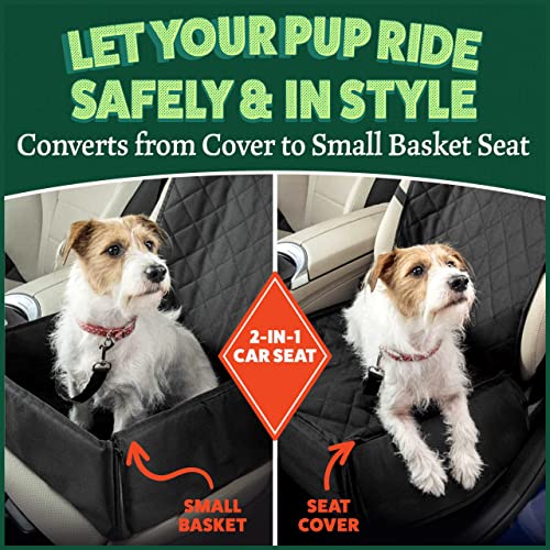 MuttStuff & Co Dog Car Seat - Waterproof Booster Seat Puppy Seat Belt, 2-in-1 Seat Cover for Dog in Car, Puppy Travel Car Seat, Foldable Safety Basket Seat for Small to Medium Dogs - Image 6