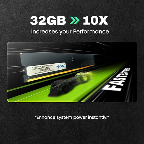 Image of EVM 32GB DDR5 Desktop RAM 4800Mhz LongDimm - High Performance - Ideal for Gaming and Editing - MAC, Intel, AMD Compatible - 10 Years Warranty (EVMT32G4800U88P)