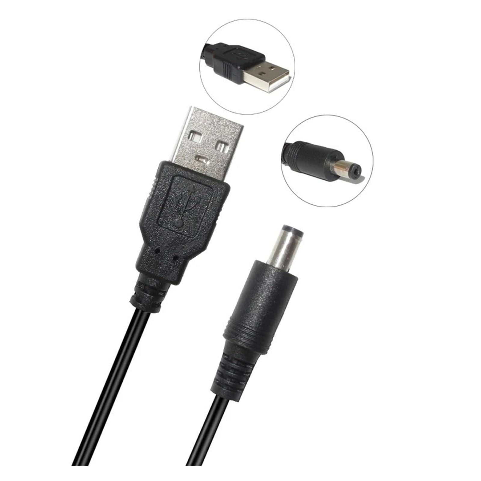 Adattatore da USB a CC 8 in 1, 5,5 x 2,1 mm a micro USB da 2,5/4,0/3,5/1,35 mm
