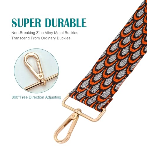 Image of Strap Purse Crossbody Bag Strap Replacement Metal Swivel Hook Shoulder Strap Guitar Strap for Crossbody Bag /luggag