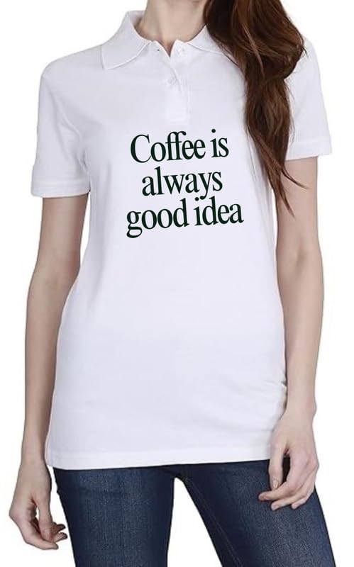 Coffee Good Idea White Women Polo T-Shirt-image-26