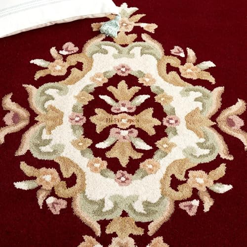 Image of 8x12 Ft Wool Tufted Carpet - Extra Large Handmade Wool Rug for Spacious Bedrooms & Living Rooms