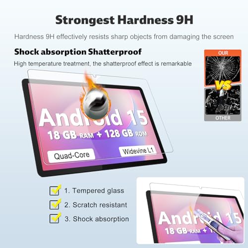 Protector de pantalla templado para tablet CUPEISI YQ10S MAX 10.1" 2-pack miniatura 3