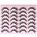 FARRED Wispy Lashes Hybrid Mink Eyelashes 14 Pairs Cat Eye Natural False Eyelash Strips with Spikes Demi Wispies Short Fake Eye Lash for Daily Makeup (F17 | 8-16 mm)