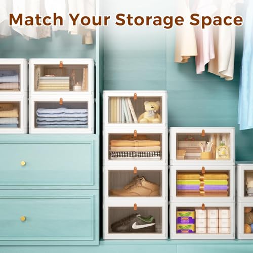 Image of Mevigo Plastic Wardrobe - 2 Tier Cupboard for Storage, Almirah for Clothes, Plastic Cabinet for Storage Box, Wardrobe Organizer for Storage for Kitchen /Bedroom /Living Room- Yfx-2