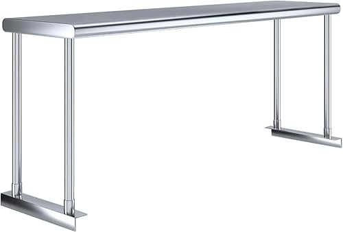 Estante individual de acero inoxidable para mesa de preparación de 30 pulgadas, 12 pulgadas de profundidad, certificado NSF, estante adicional de