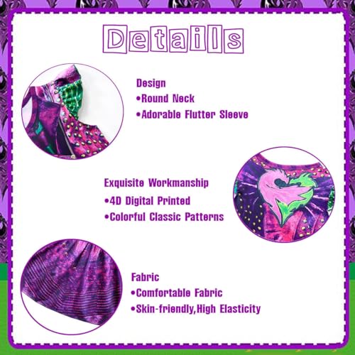 Disfraz de Halloween para Niñas Letushy con Peluca y Guantes miniatura 5
