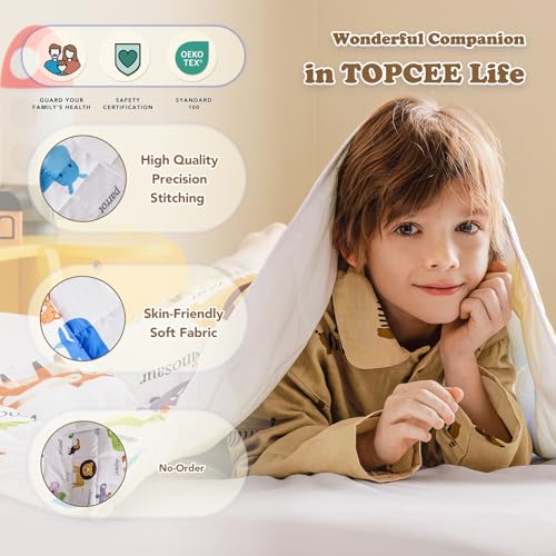 Topcee Weighted Blanket (7 lbs, 40" x 60") Cooling Throw Heavy Blanket for Sleeping Apply to 40-60 lbs, Soft Thick Breathable Blanket with Glass Bead, Easy Care