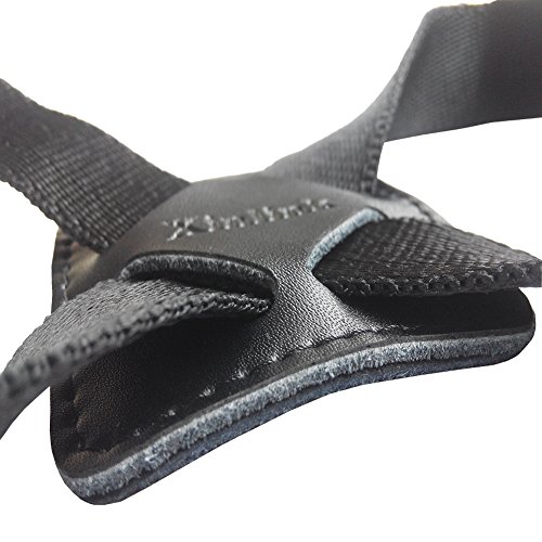 Xinlink Professional Soft Padded Leather Saxophone Shoulder Strap for Baritone Alto Tenor Soprano Sax Music Accessories Black