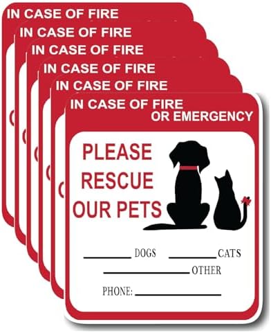 In Case Of Emergency Pets Sticker Pet Fire Rescue Sticker Aazon.co: Eergency Alert People And Pet Finder Sticker/Decal Rescue Retriever Dog Fire Sticker