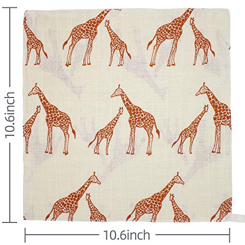 Lifetree Baby Washcloths For Newborn, Soft 6 Pack Muslin Baby Wash Cloths For Boys Girls, Bamboo Cotton Face Towels For Newborn With Sensitive Skin, Perfect For Baby Registry 10.6 X 10.6Inch #TOP5