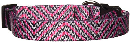 Image of Yellow Dog Design Easy-Snap Pet Collar, Pink Tweed, Medium 14 inch - 20 inch