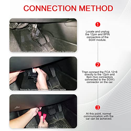 AMHTDOL FCA 12+8 Pin Connector to OBD2 Adapter Security Bypass Cable by AMHTDOL - Used condition - Image 5