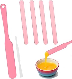 6Pcs Silicone Wax Applicator Sticks, Reusable Hard Wax Spatulas for Hair Removal, Flexible Waxing Scraper for Face & Body, Professional Stirring Rods for Salon & DIY Home Waxing Kit, Easy Clean
