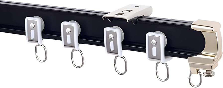 Ceiling Curtain Track Room Divider Hospital Curtain Curtain Track Ceiling Mount, Room Divider Curtain Rod, Bedroom/Office/Hotel/Shower Room Privacy Partition Rail, for Spaces 4ft to 10ft Wide  Color