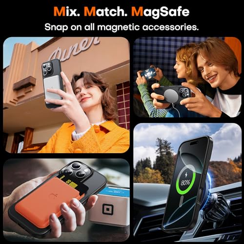 Image of TAURI for iPhone 16 Pro Case, Compatible with MagSafe, Matte Black