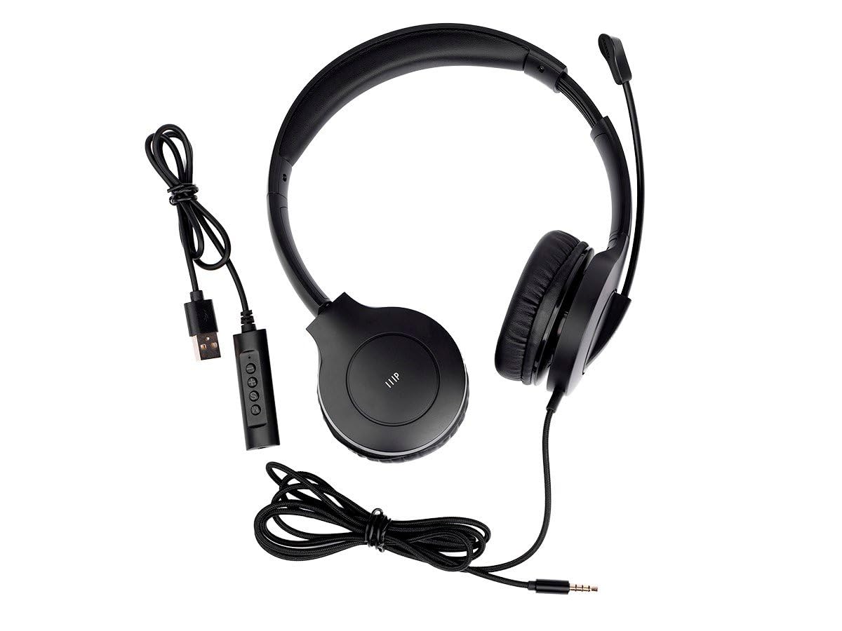 Amazon.com: Monoprice WFH 3.5mm + USB Wired On-Ear Web