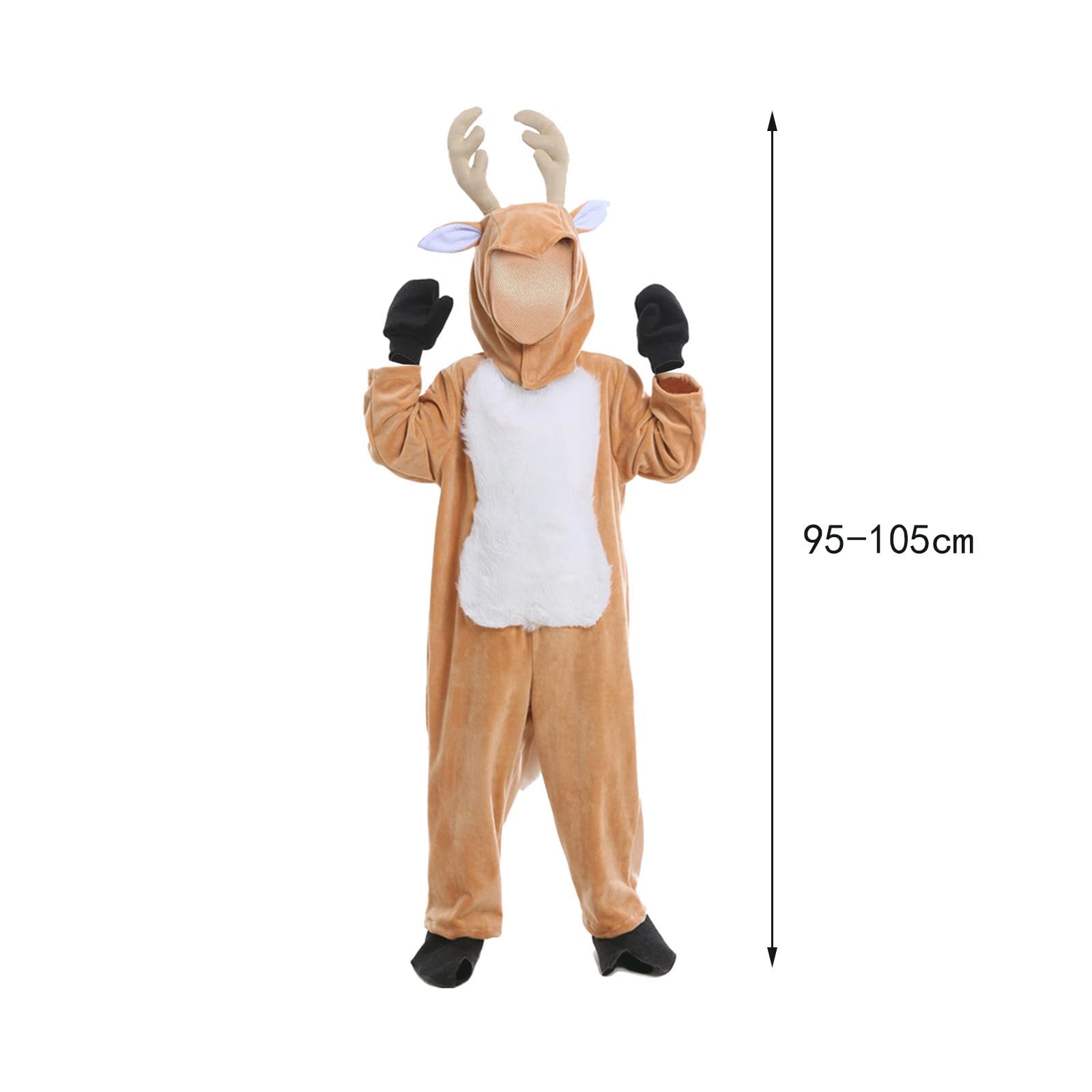 Qianly 2x Costume Natalizio Costume Da Tuta per Bambini E Adulti Set di Vestiti Costume Da Alce Natalizio per Festival di Carnevale