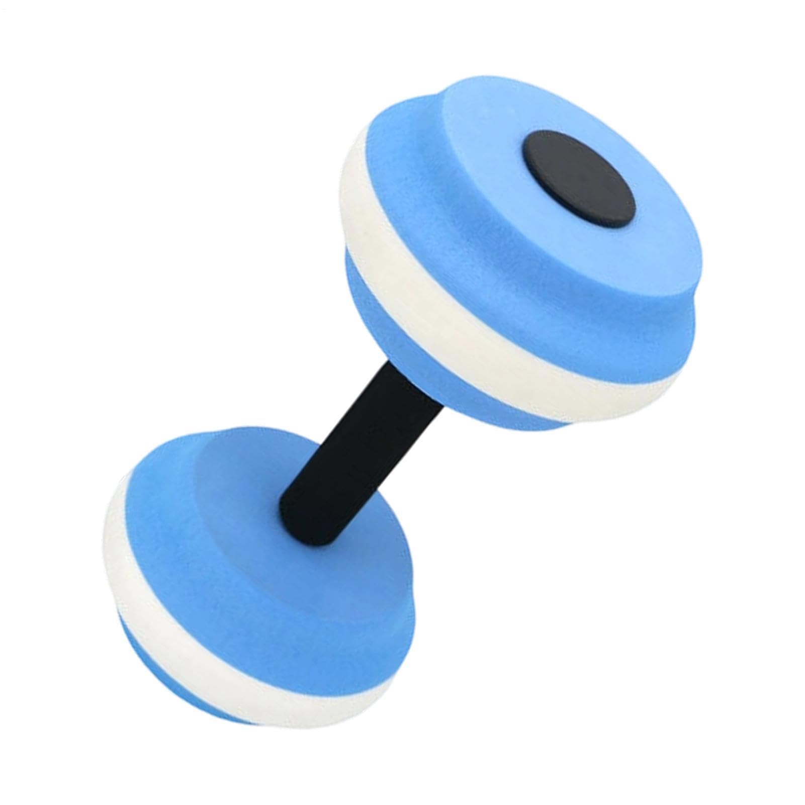 Aqua Dumbbell - (Medium) Water Aerobics Barbell | EVA Butterfly Float Dumbbell | 1-Pair for Pool Fitness Exercise High Density Foam Hand Weight Strength Training Blue Swimming Equipment