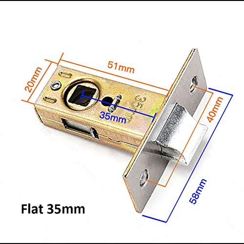 Tubular Latch, Stainless Steel Mortice Latch, Tubular Latch for Interior Door Spring Latch for Bathroom Toilet Screwless (30mm) - Image 3