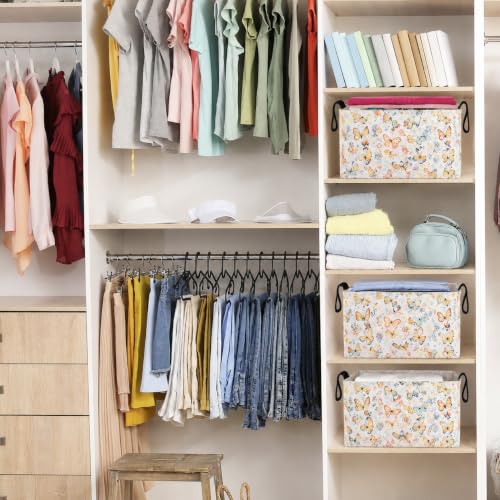 Image of Rectangle Storage Basket Fall Wildflower Decor Cute Bins for Girls