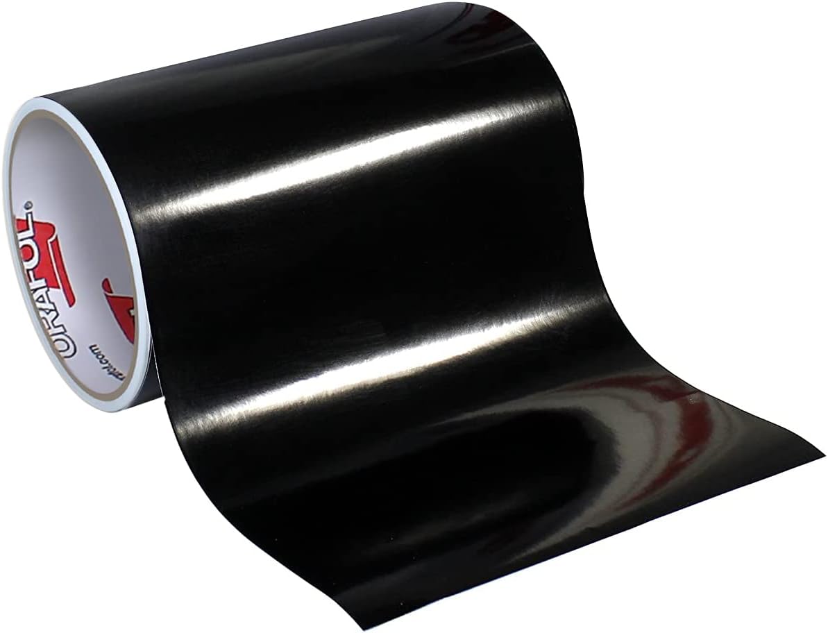 ORACAL 751 Gloss Premium Long-Term Craft Vinyl for Cutters and Plotters 12 Inch by 6 Foot Roll (Gloss Black)