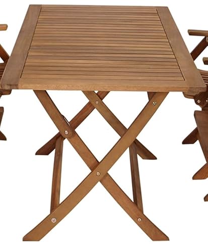 DEGAMO Gartentisch Klapptisch Tobago 70x120cm rechteckig, Akazie geölt, FSC®-Zertifiziert