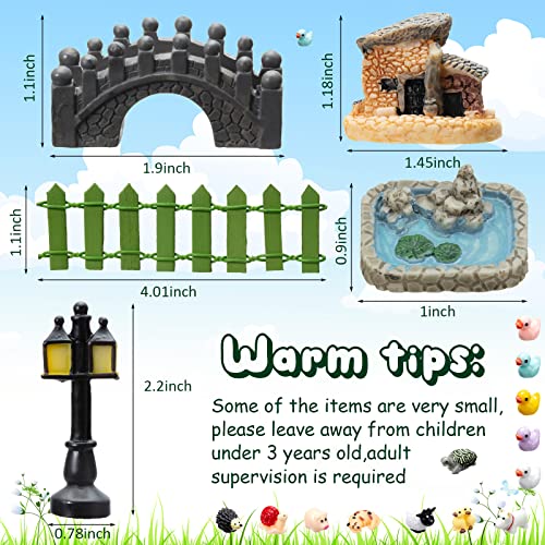 248 Pcs Fairy Garden Miniature Accessories, Fairy Garden Kit, Fairy Garden Animals, Resin Miniature Figurines Dollhouse Accessories Micro Landscape Ornaments For Diy Kit Decoration Plant House Decor #TOP1