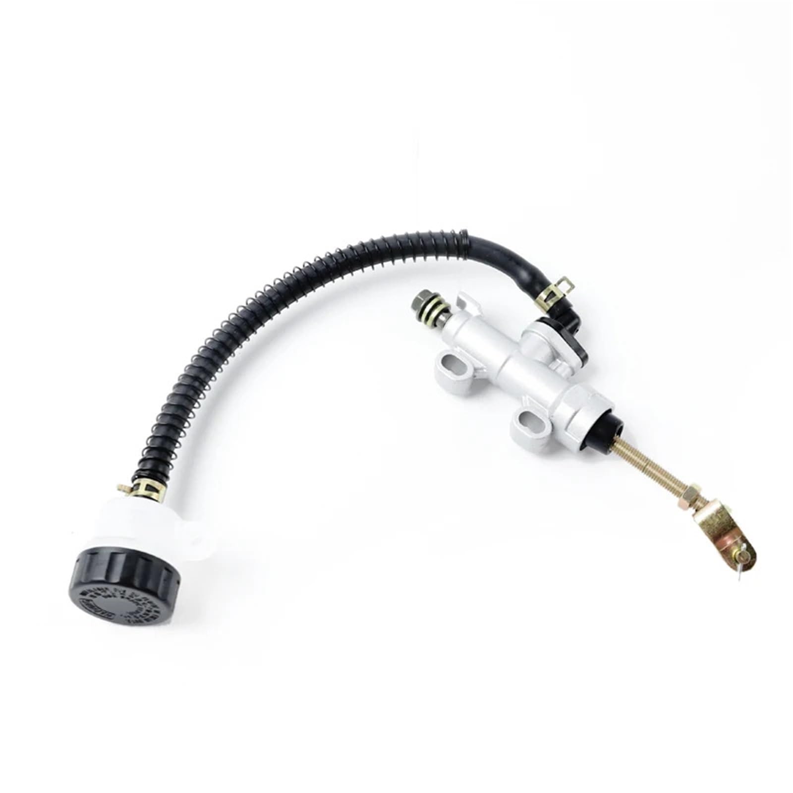 Haysxvr White Universal Motorcycle Atv Rear Hydraulic Brake Pump Foot Piston Control Master Cylinder Caliper Forward Brake Pump(White)