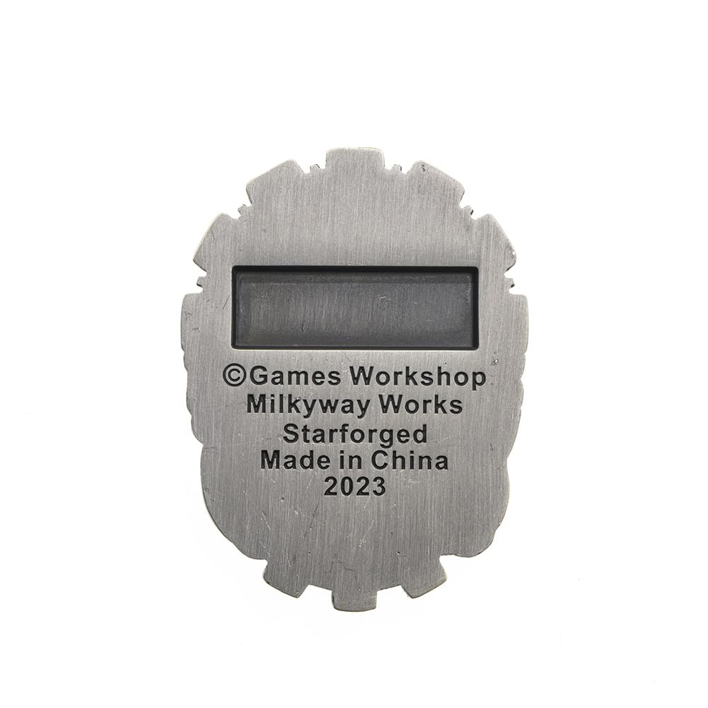 Starforged Seal of Omnissiah Machine God Deus Mechanicus - Broche para hombre, accesorios de ropa, mochila, tamaño mediano, zinc, sin piedras preciosas