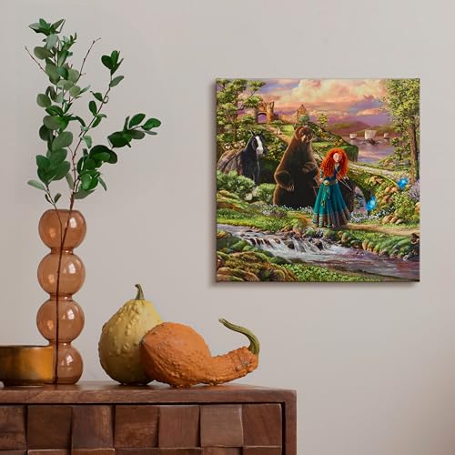 Thomas Kinkade Disney Pixar Brave 14 Inch X 14 Inch Gallery Wrapped Canvas Art thumb #1