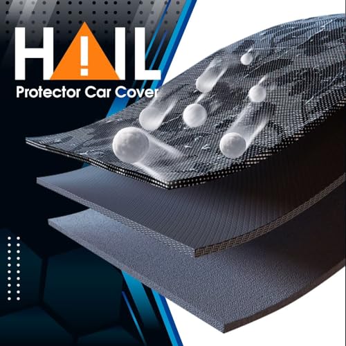 Image of Large SUV Hail Protector Car Cover with Thick Multi-Layered EVA | Gift Windshield Sun Shade | Custom Fit Chevrolet Tahoe, Ford Expedition, GMC Yukon, Cadillac Escalade etc.| See Size Chart |