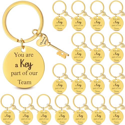 Junkin 20 Pcs Team Gifts for Employees Appreciation Gifts Bulk, Gold