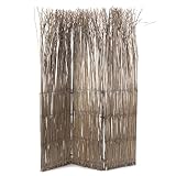 DESIGN DELIGHTS Weiden RAUMTEILER Nature | 160x120 cm (LxB), Grau, Weidenholz | Äste Raumtrenner, Trennwand, Weiden Paravent, Sichtschutz