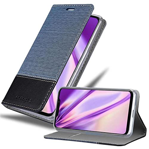 Cadorabo Funda Libro para MEIZU X8 en Azul Oscuro Negro - Cubierta Proteccíon con Cierre Magnético, Tarjetero y Función de Suporte - Etui Case Cover Carcasa