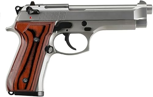 Miniatura 38 de Guuun Empuñadura de madera para Beretta 92/96 de tamaño completo 92FS Grips, panel de mango de pistola compuesto de madera de color A