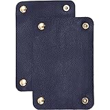 [BLUE SINCERE] ハンドルカバー 本革 ２枚セット バッグ持ち手 カバー 滑り止めグリップ付き トートバッグ用 メンズ レディース フリーサイズ / HC1 (ダークネイビー【 小サイズ 】)