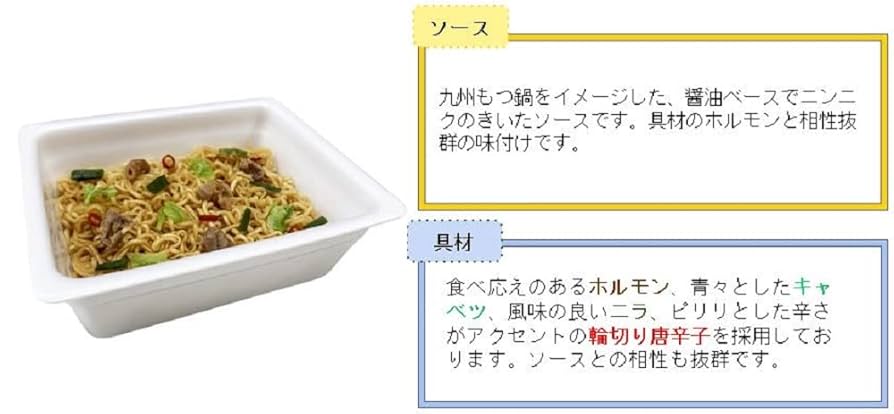 Amazon.co.jp: ペヤング 九州もつ鍋風やきそば 121g ×18個