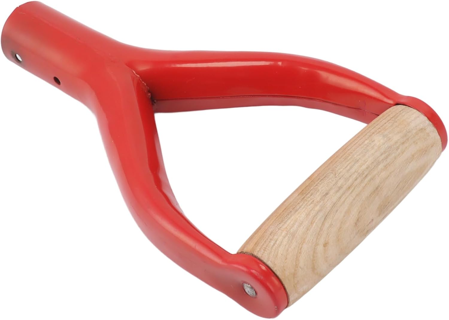 YUYTE Handle Garden Spade Handle Y Shaped 12.22in Inside Diameter Replacement Spade with Wooden Grip for Garden Digging and Raking Tools (Red) image 3