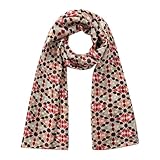 Hamzah Pañuelo para el Cuello de Seda Natural – Fular Grande 180x65 cm con Estampado Geométrico, Cosido a Mano, Accesorio Elegante Unisex de Inspiración Mudéjar (Suhail V1)