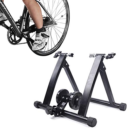 DGKLNDSY Fahrradständer Indoor Cycling Ständer für 24-27 Zoll Reifen Fahrrad Stahl Heimtrainer Ständer Für Rennrad und Mountainbike stationärer Heimtrainer Trainingsständer klappbarer Stahlrahmen Cover
