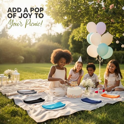image for Utopia Kitchen Multi Color Cloth Napkins [12 Pack, 18x18 Inch] Absorbe