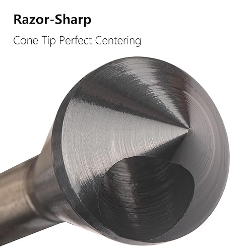 Miniatura 3 de TiAlN - Juego de brocas avellanadas de un solo extremo, con revestimiento TiAlN de 90 grados, herramienta de bisel avellanado M35 para metal, acero