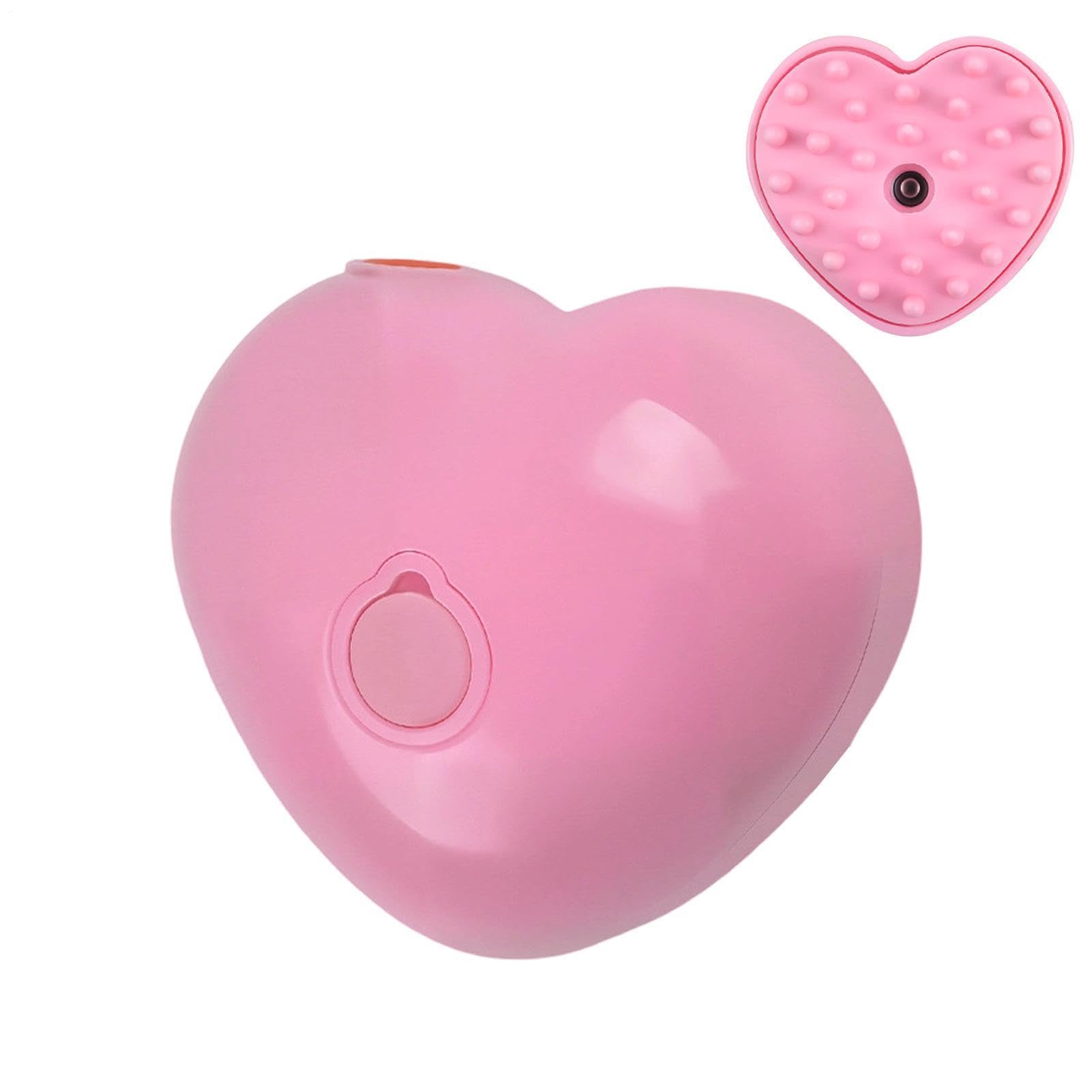 Cepillo de agua para gatos – Spritz en forma de corazón, peine de vapor recargable para un aseo suave, pieza de aseo versátil, artículo de bienestar para mascotas con niebla de vapor caliente, mezcla