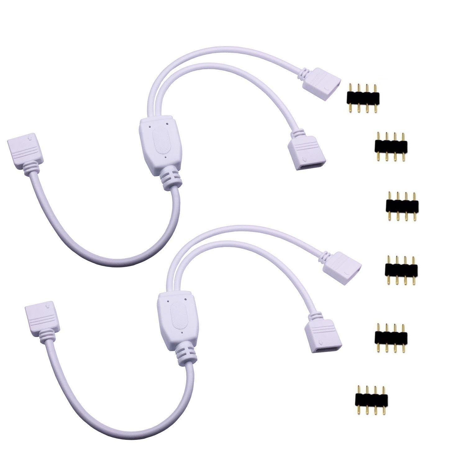Amazon.co.jp: LitaElek 2個2分岐接続ケーブル 4 pin RGB LEDテープ