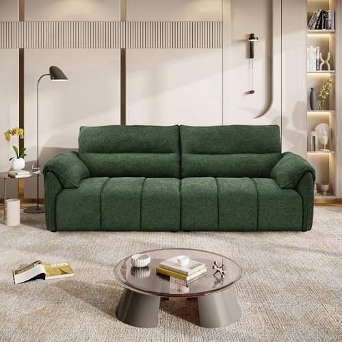 Image of Wakefit Sofa Set | 5 Year Warranty | Sofa 3 Seater, 3 Seater Sofa for Living Room, Wooden Sofa Set, Couch Sofa for Living Room - Naxos(Velour : Green)