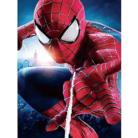DIY Diamond Painting Kit for Adult Spiderman Series Full Diamond Crystal Rhinestone Embroidery Art Craft Home Wall Decoration Painting Frameless (Spiderman 2, 12*16 Inch) Cover